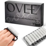 Szczoteczki do paznokci czarne , z białym włosiem 100 sztuk